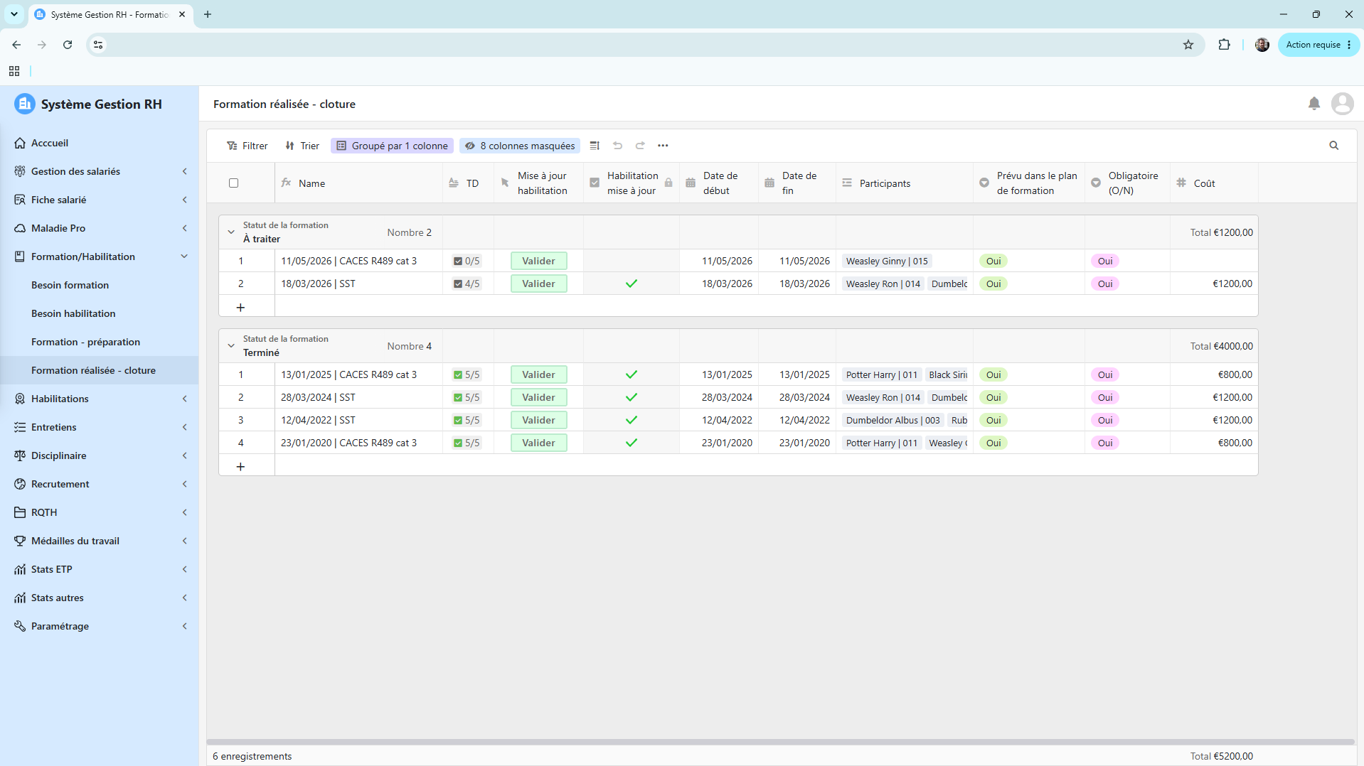 Gestion RH — vue 2