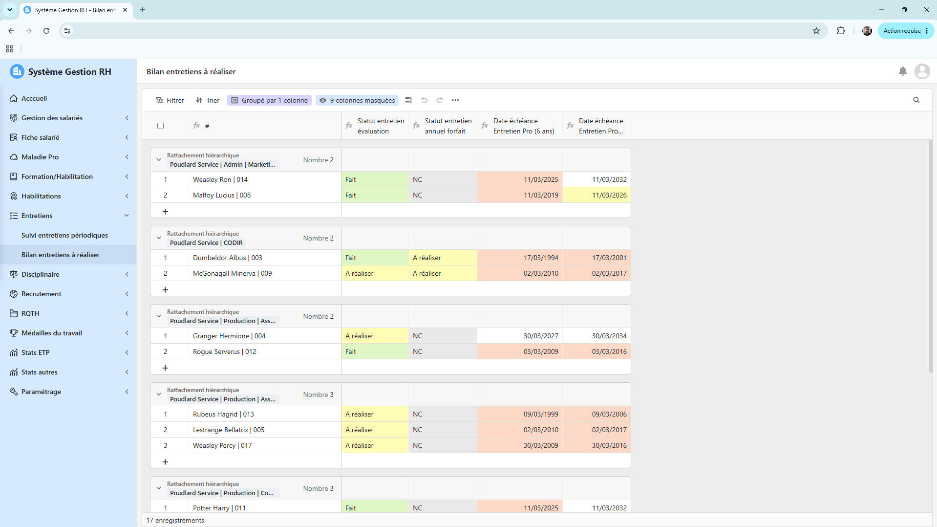 Gestion RH — vue 3